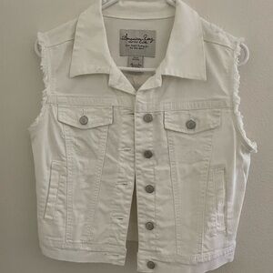 American Rag White Jean Vest.